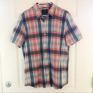 3/$15 :: American Eagle Plaid Short Sleeve Button Down Size XL